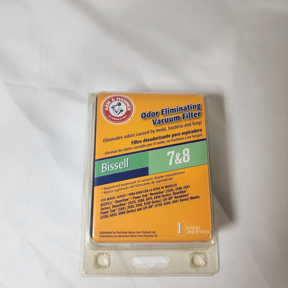Arm & Hammer Odor Eliminating Vacuum Filter fits Bissell 7 And‎ 8. 62627 New